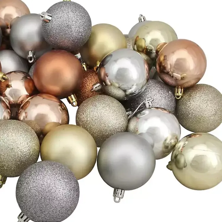 Christmas Ornaments>Kirklands Home Earth Tones Shatterproof Ball Ornaments, Set of 60