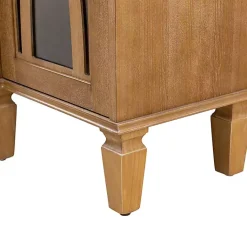 Kirklands Home Eleanora Acorn Wood 4-Door Sideboard Brown Discount