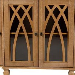 Kirklands Home Eleanora Acorn Wood 4-Door Sideboard Brown Discount
