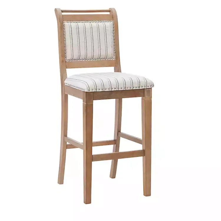 Kirklands Home Emma Bar Stool with Nailhead Trim Gray Online