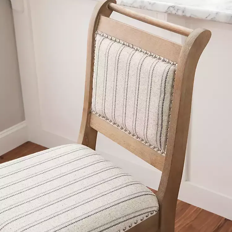 Kirklands Home Emma Bar Stool with Nailhead Trim Gray Online