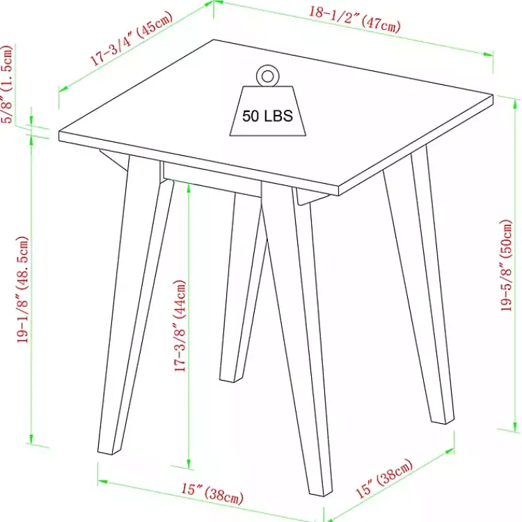 Kirklands Home English Oak Wood Minimalist Accent Table Tan Online