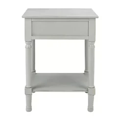 Kirklands Home Evelina Textured Single Drawer Accent Table Gray Clearance