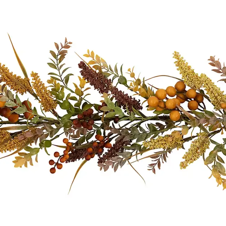 Fall>Kirklands Home Fall Leaves and Berries Garland, 5 ft.