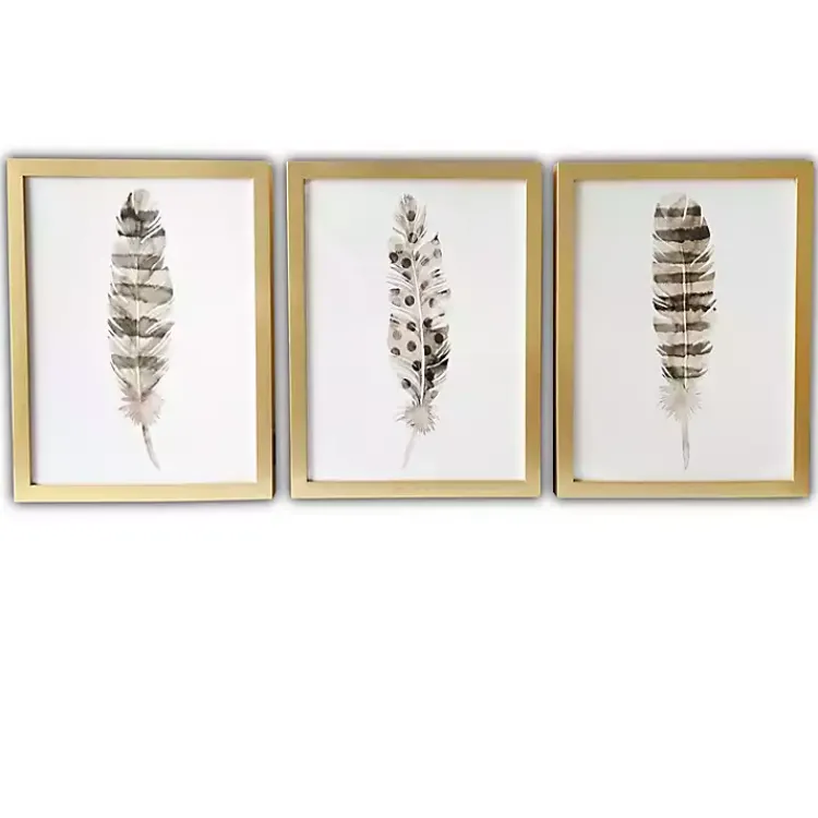 Kirklands Home Feathers Framed Art Prints, Set of 3 Discount