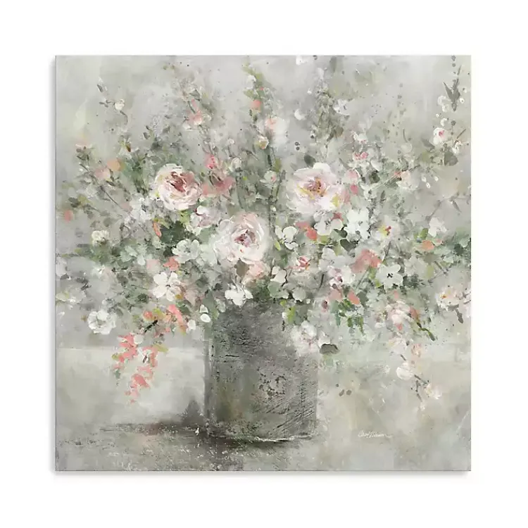 Kirklands Home Felicitous Floral Canvas Art Print, 20x20 in. Gray Best
