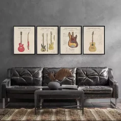 Kirklands Home Fender Electric Guitar Framed Art Print Outlet