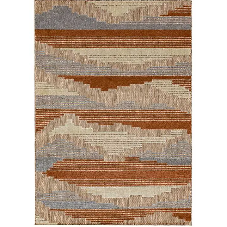 Kirklands Home Fernandina Outdoor Area Rug, 9x12 Brown Clearance