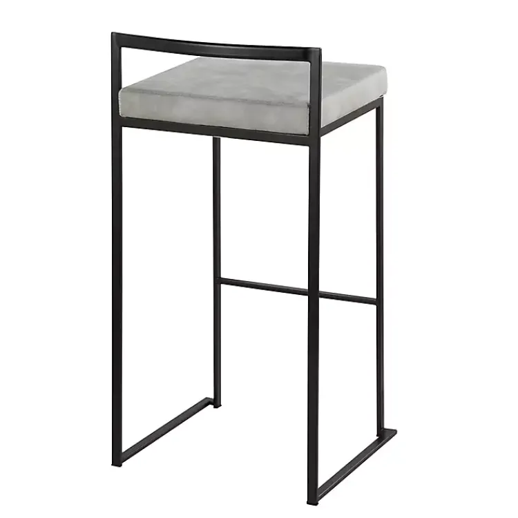 Kirklands Home Fiji Stackable Bar Stools, Set of 2 Gray Best