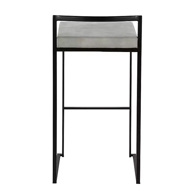 Kirklands Home Fiji Stackable Bar Stools, Set of 2 Gray Best