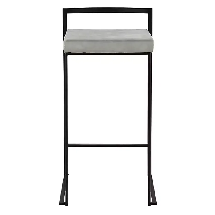Kirklands Home Fiji Stackable Bar Stools, Set of 2 Gray Best