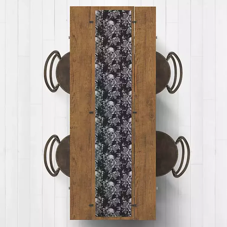 Kirklands Home Floral Skulls Halloween Table Runner Discount