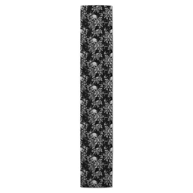 Kirklands Home Floral Skulls Halloween Table Runner Discount