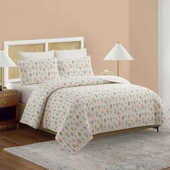 Kirklands Home Floral Wallpaper 3-pc. King Quilt Set New