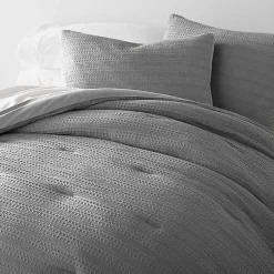 Kirklands Home Fog Waffle Ultra-Soft 3-pc. Twin Comforter Set Gray