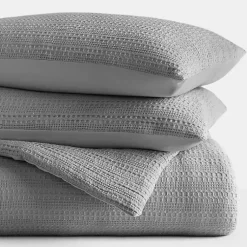 Kirklands Home Fog Waffle Ultra-Soft 3-pc. Twin Comforter Set Gray