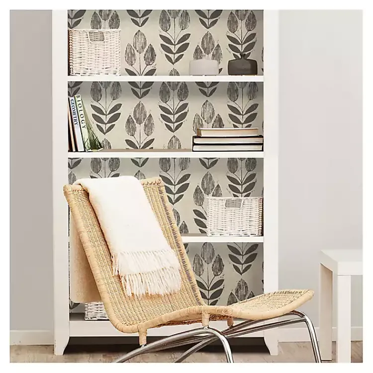 Kirklands Home Folk Tulip Peel and Stick Wallpaper Clearance