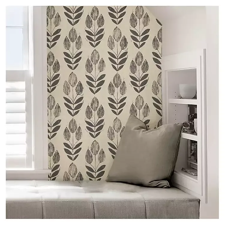 Kirklands Home Folk Tulip Peel and Stick Wallpaper Clearance