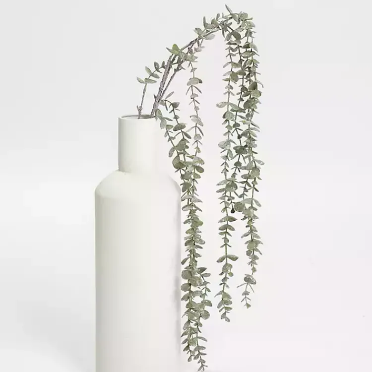Stems & Bouquets>Kirklands Home Frosted Draping Eucalyptus Stem Green