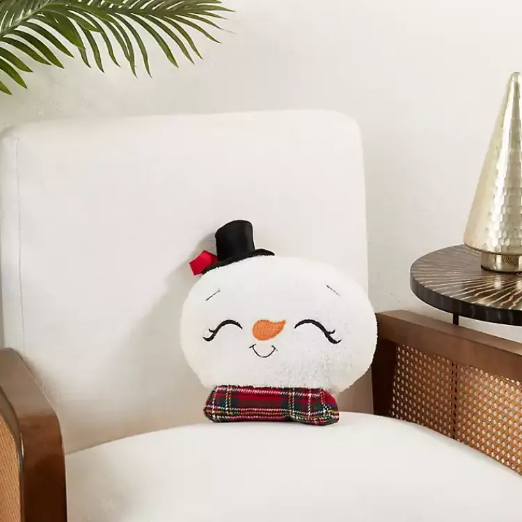 Christmas Pillows>Kirklands Home Frosty Snowman Double Sided Pillow White