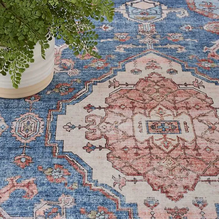 Kirklands Home Fulton Medallion Area Rug, 7x9 Blue