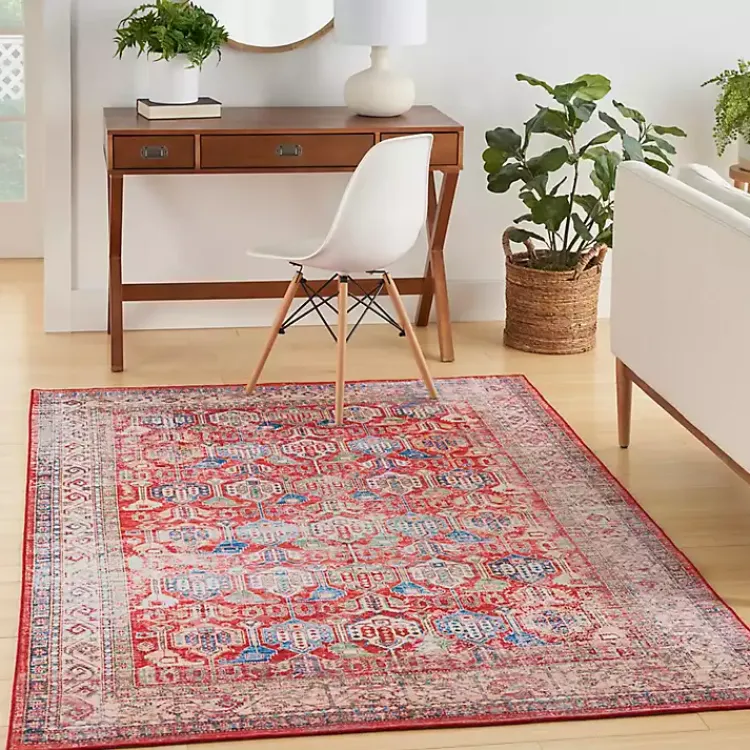 Kirklands Home Fulton Traditional Area Rug, 5x7 Red Online