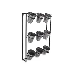 Kirklands Home Galvanized Wall Holder Planter Silver