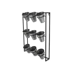 Kirklands Home Galvanized Wall Holder Planter Silver