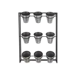 Kirklands Home Galvanized Wall Holder Planter Silver