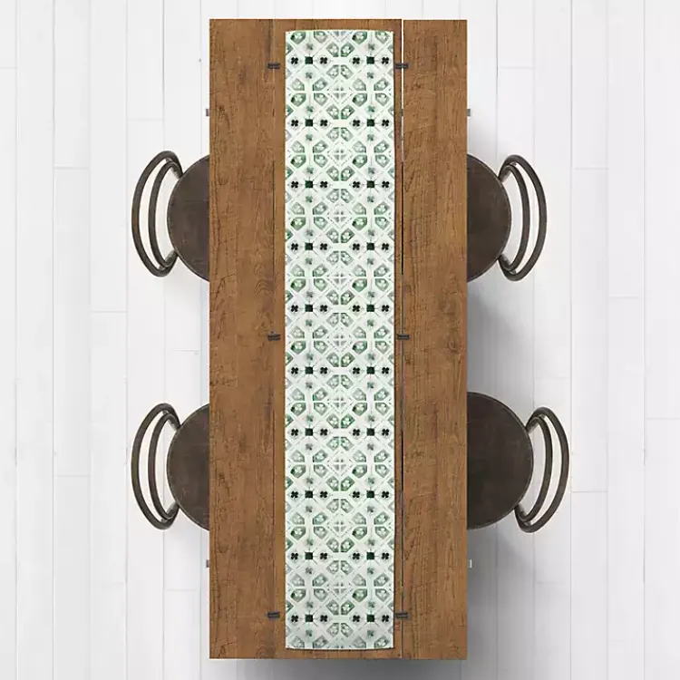 St Patricks Day Decorations>Kirklands Home Geometric Shamrock Table Runner, 72 in.