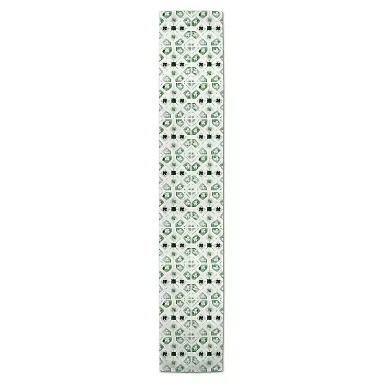 St Patricks Day Decorations>Kirklands Home Geometric Shamrock Table Runner, 72 in.