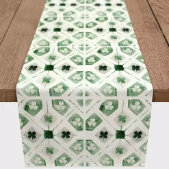 St Patricks Day Decorations>Kirklands Home Geometric Shamrock Table Runner, 90 in.