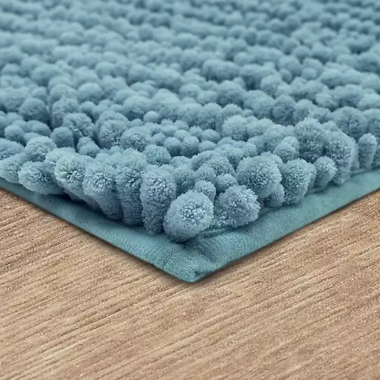 Kirklands Home Glacier Lofty Pile Chenille Bath Mat, 45 in. Blue Best