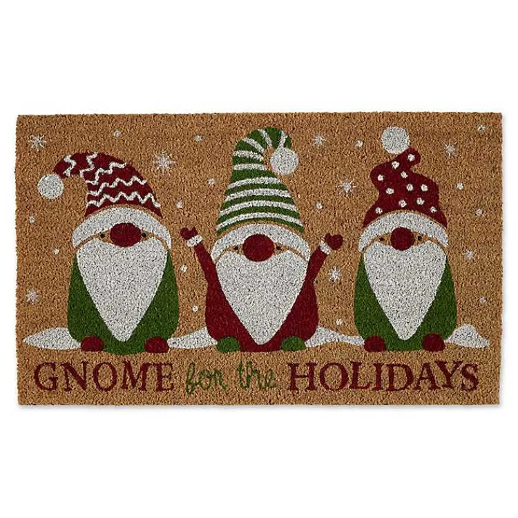 Outdoor Christmas Decorations>Kirklands Home Gnome For The Holidays Christmas Doormat