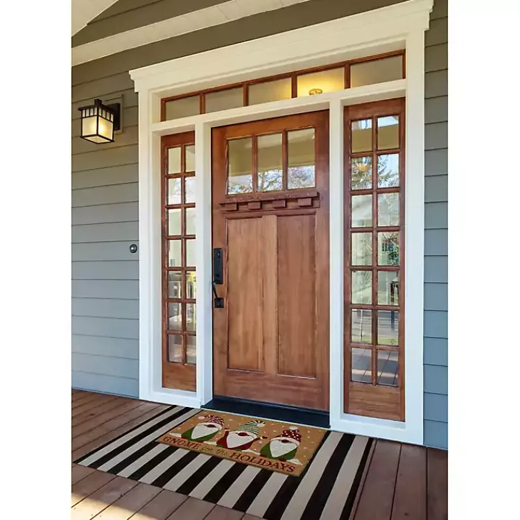 Outdoor Christmas Decorations>Kirklands Home Gnome For The Holidays Christmas Doormat