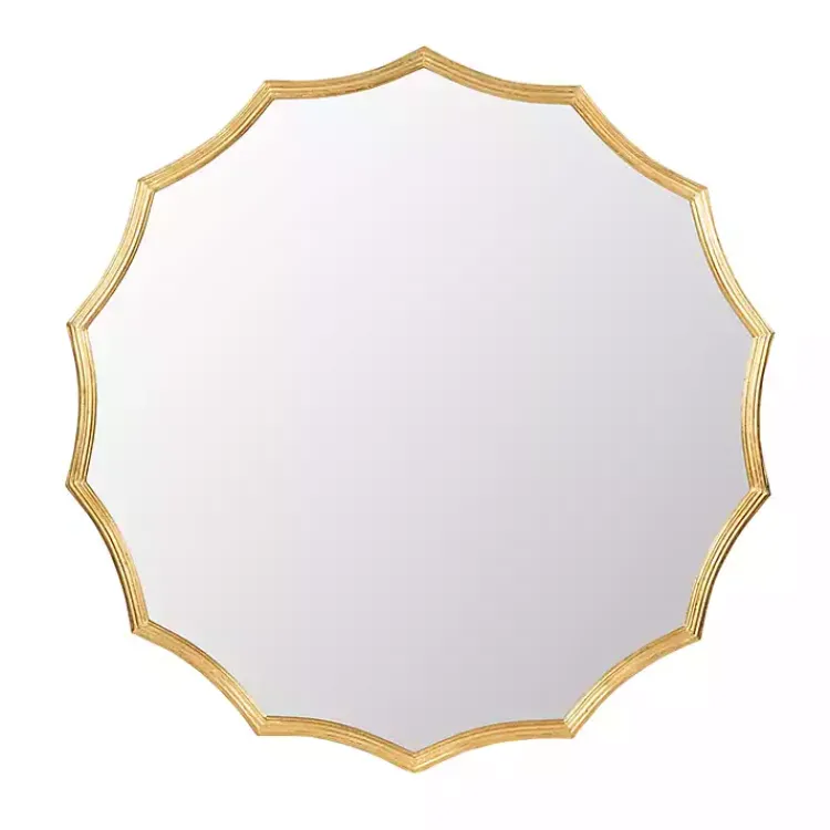 Kirklands Home Gold Curved Sunburst Wall Mirror Outlet