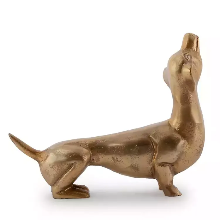 Statues & Figurines>Kirklands Home Dachshund Figurine Gold