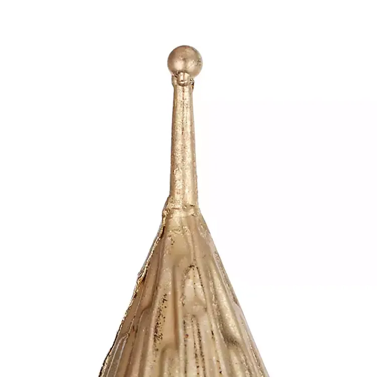 Christmas Decorations>Kirklands Home Iron Christmas Tree on Black Base, 47 in. Gold