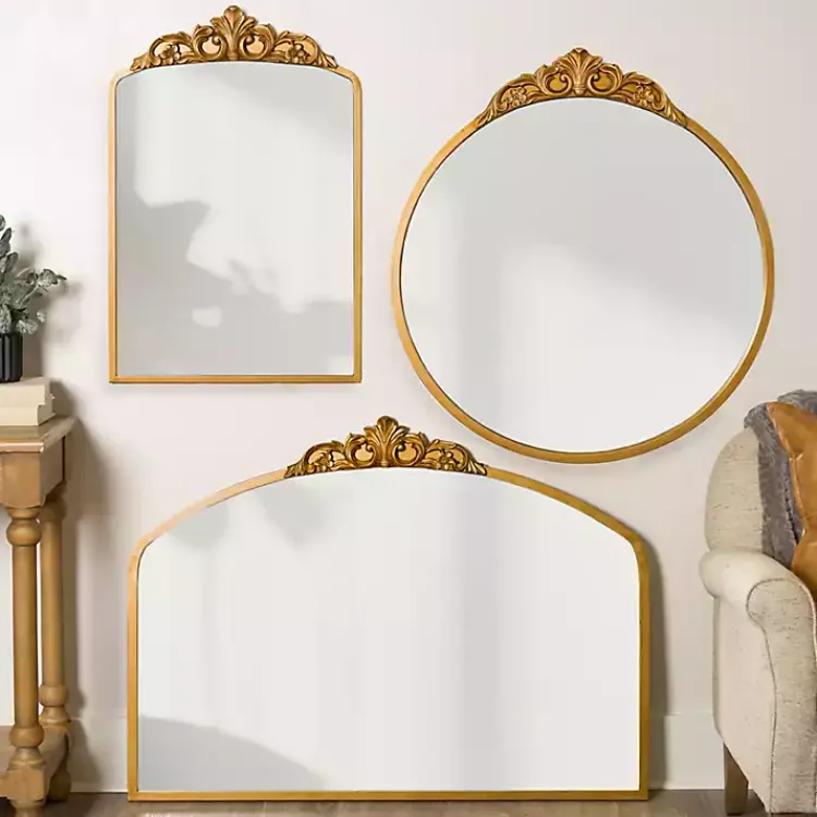 Kirklands Home Gold Lana Half Arch Ornate Wall Mirror Hot
