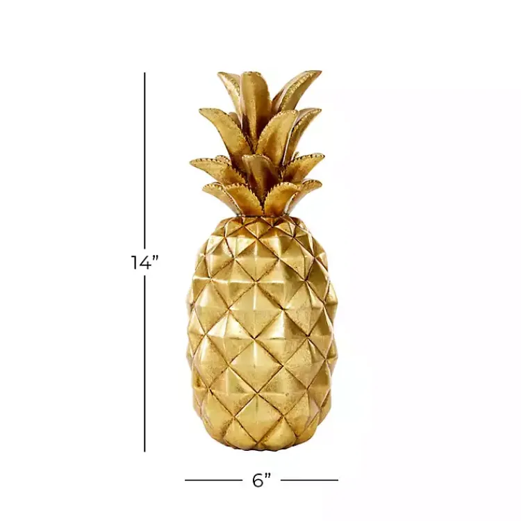 Statues & Figurines>Kirklands Home Pineapple Statue Gold