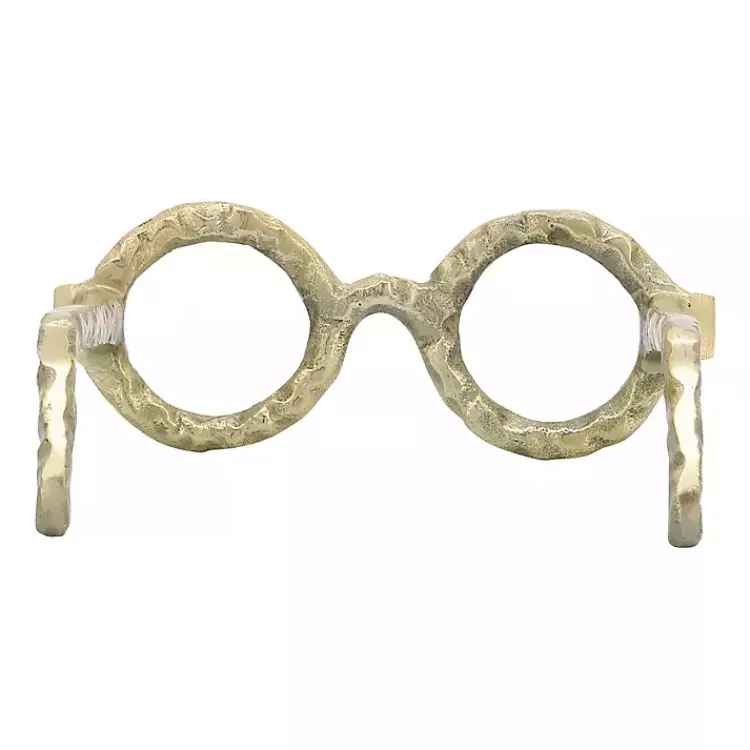 Statues & Figurines>Kirklands Home Round Eye Glasses Sculpture Gold