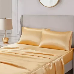 Kirklands Home Satin King 2-pc. Pillow Case Set Gold Best