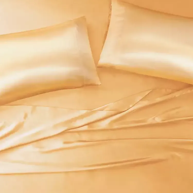 Kirklands Home Satin King 2-pc. Pillow Case Set Gold Best