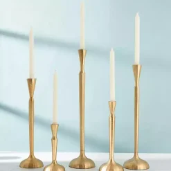 Candle Holders>Kirklands Home Slim Taper Candle Holder, 8 in. Gold