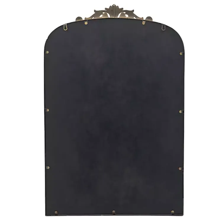 Kirklands Home Gold Studded Scroll Arched Mirror, 36 in.