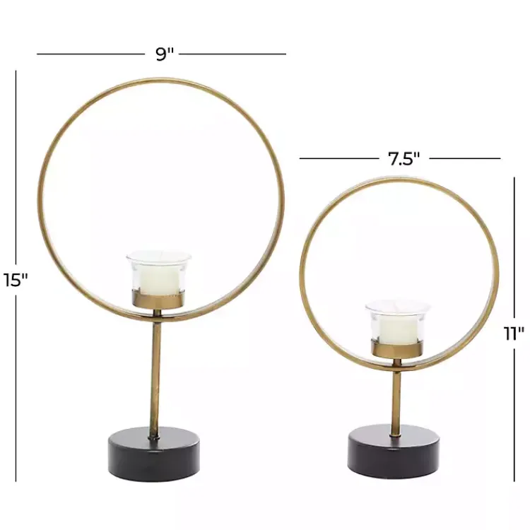 Candle Holders>Kirklands Home Golden Halo 2-pc. Candle Holder Set