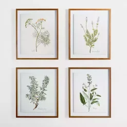 Kirklands Home Golden Leaves Herbs Sage Framed Art Print