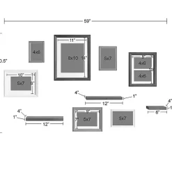 Kirklands Home Gray & Navy 10-pc. Gallery Wall Frame & Shelf Set Online