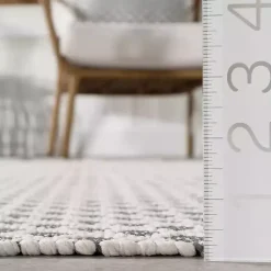 Kirklands Home Gray & White Trellis Indoor/Outdoor Rug, 4x6 New