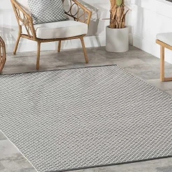 Kirklands Home Gray & White Trellis Indoor/Outdoor Runner, 3x8 Sale